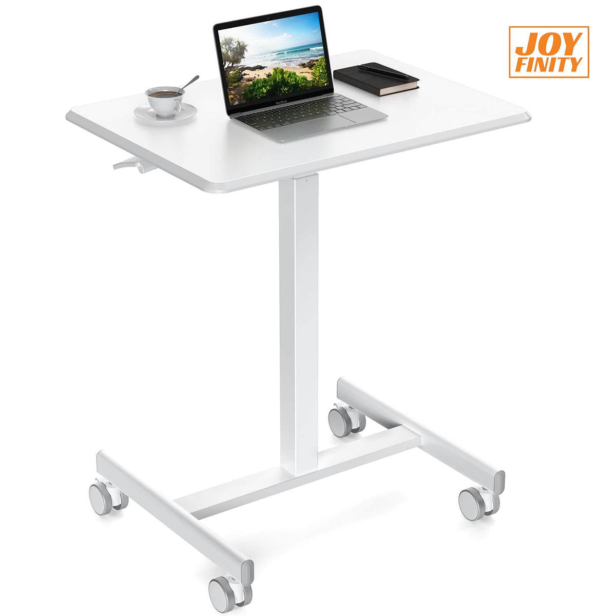 JOYFINITY Adjustable Rolling Desk Laptop Computer Cart for Home, Office, Classroom,Overbed Table