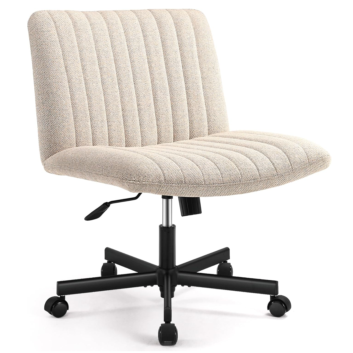 JOYFINITY Viral Criss Cross-Legged Chair With Wheels,Over Size Armless Swivel Home Office Chair