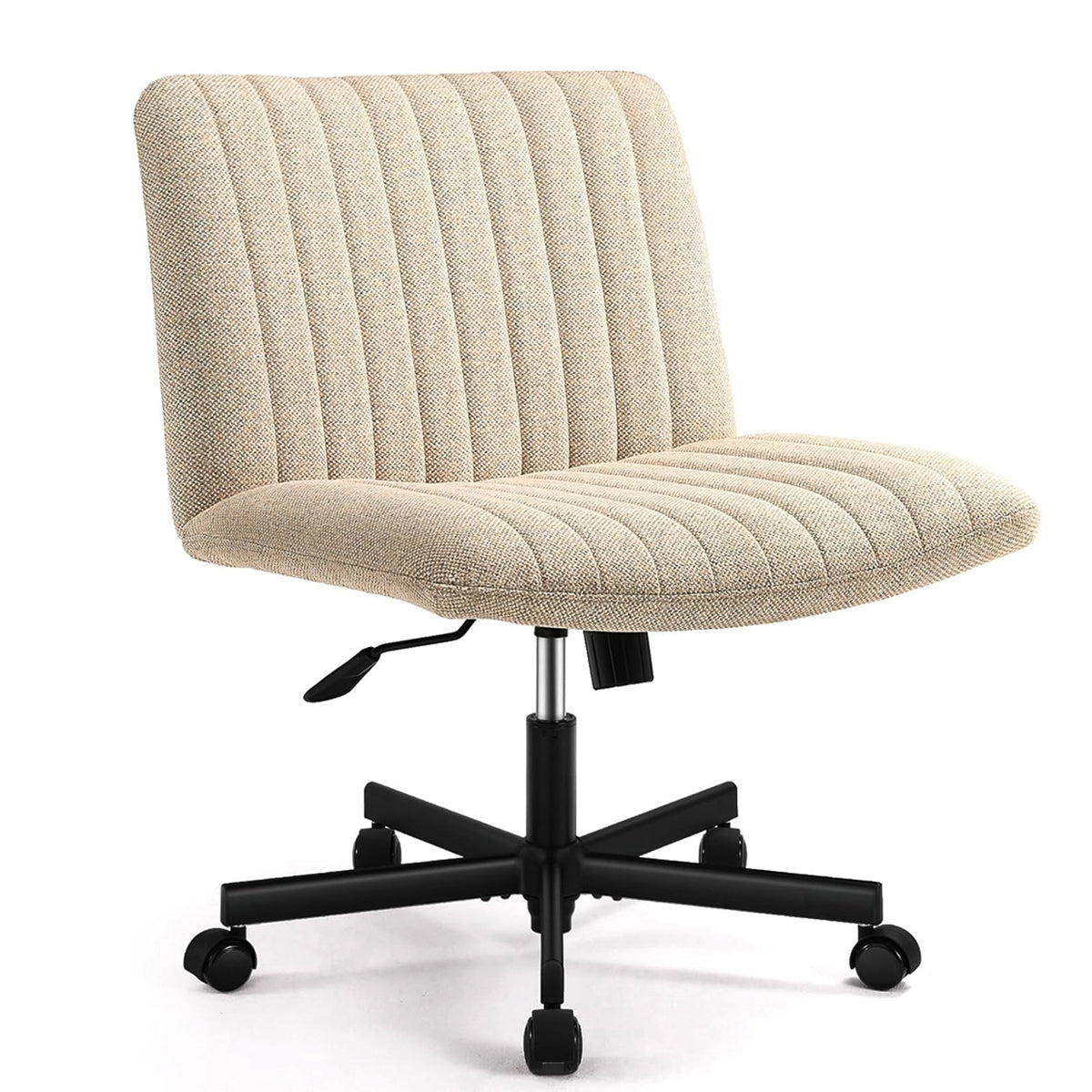 JOYFINITY Viral Criss Cross-Legged Chair With Wheels,Over Size Armless Swivel Home Office Chair