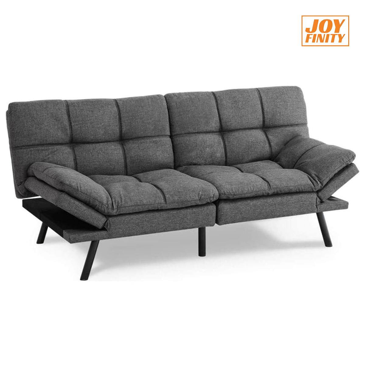 JOYFINITY Sleeper Convertible Sofa Bed,Memory Foam Couch,Convertible Loveseat for Living Room