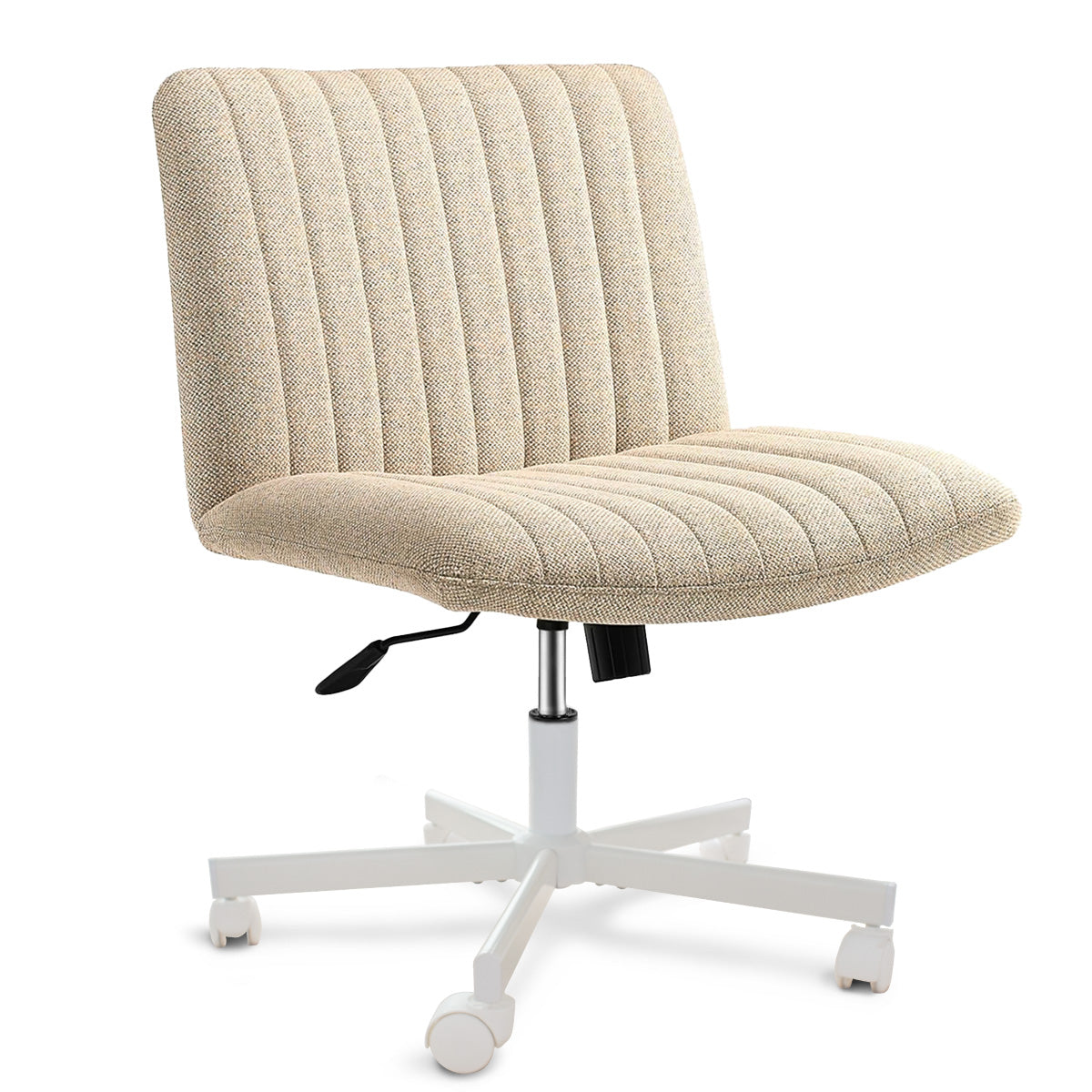 JOYFINITY Viral Criss Cross-Legged Chair With Wheels,Over Size Armless Swivel Home Office Chair