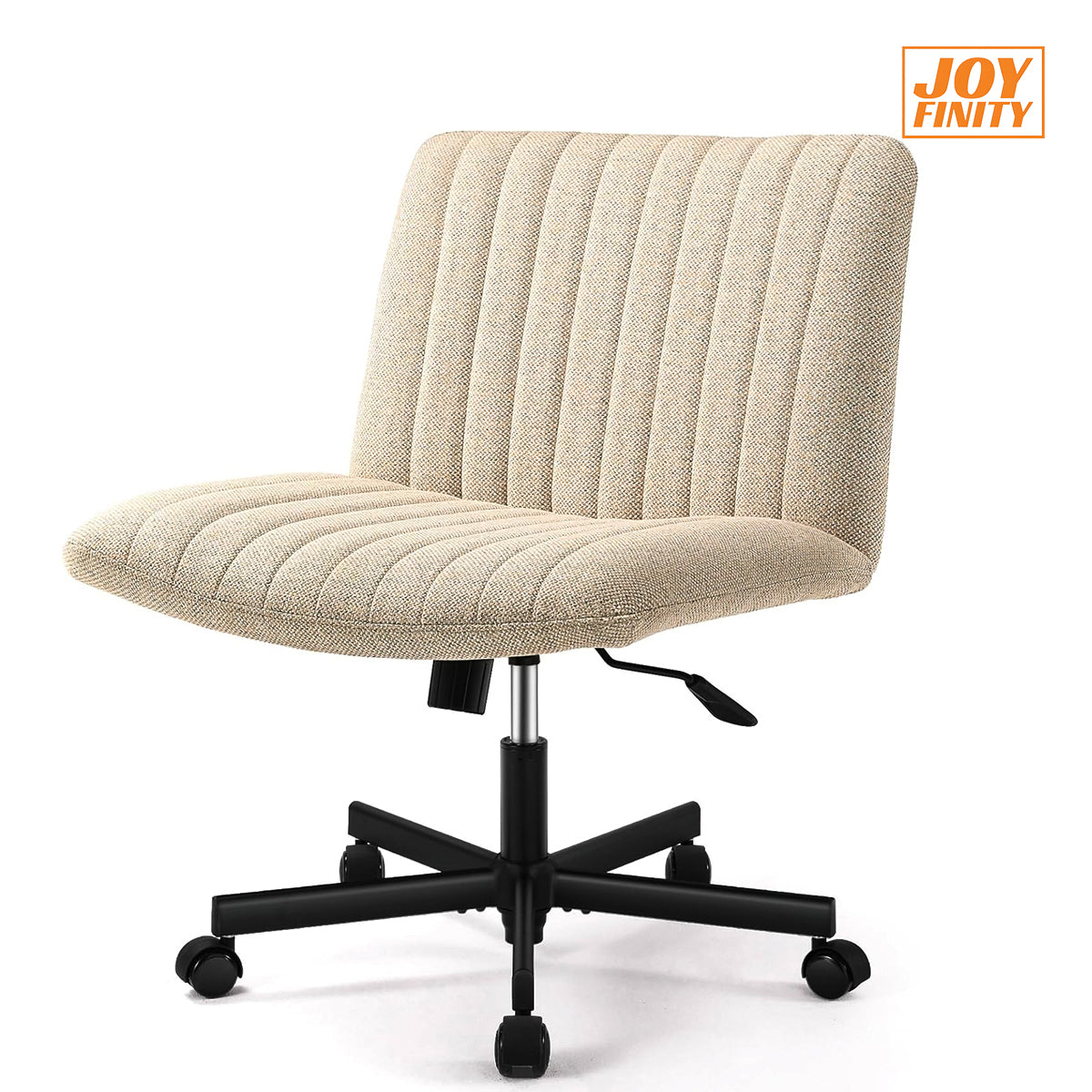 JOYFINITY Viral Criss Cross-Legged Chair With Wheels,Over Size Armless Swivel Home Office Chair