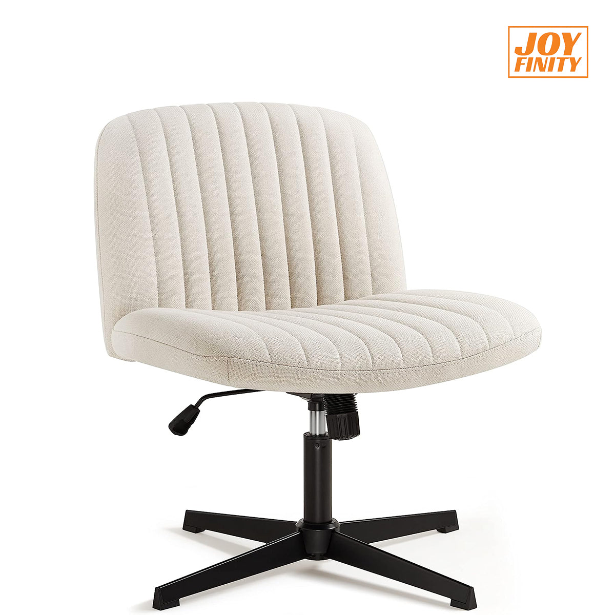 JOYFINITY Viral Criss Cross-Legged Chair With Wheels,Over Size Armless Swivel Home Office Chair