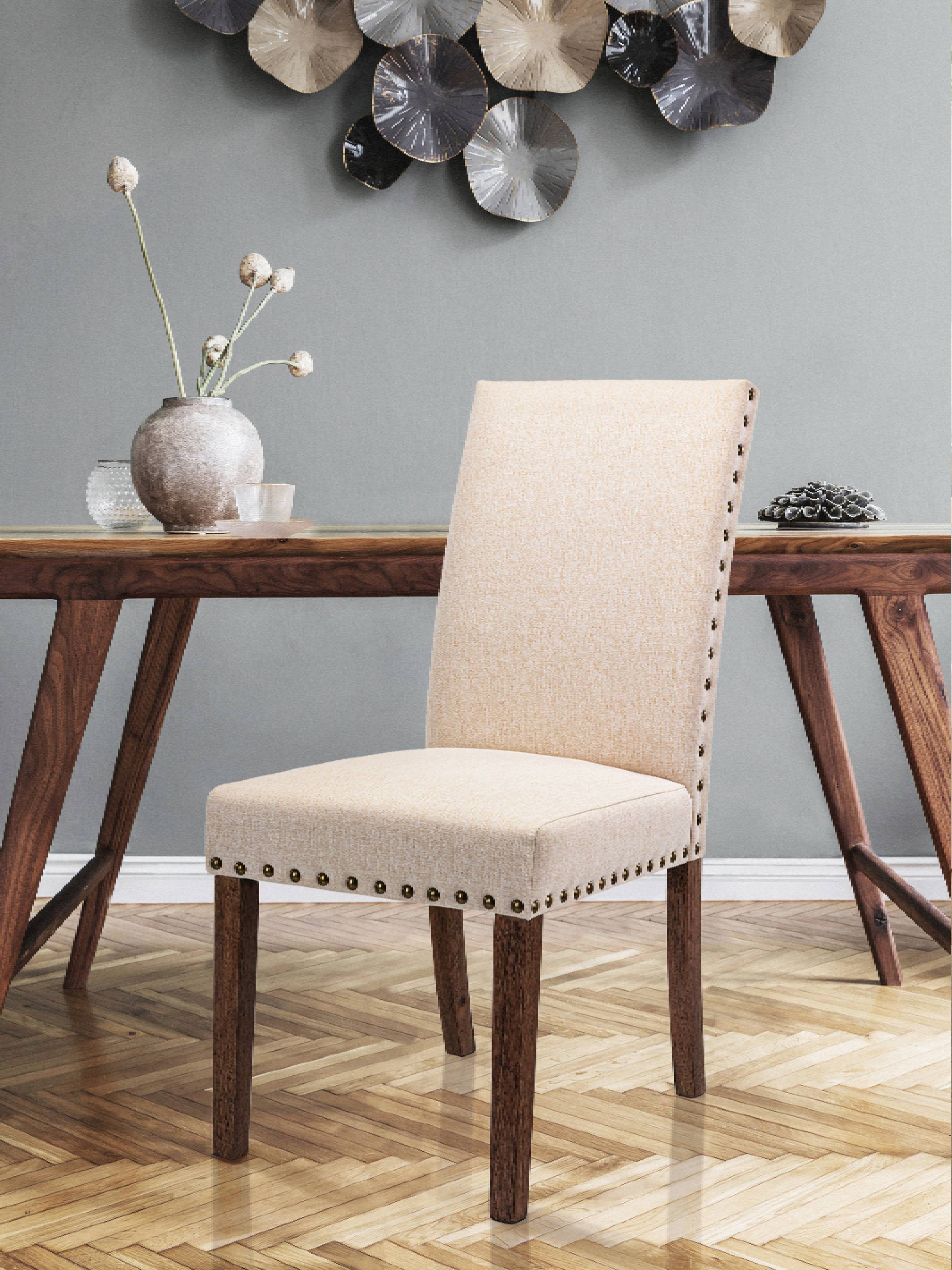 JOYFINITY Plush Nailhead Dining Chair