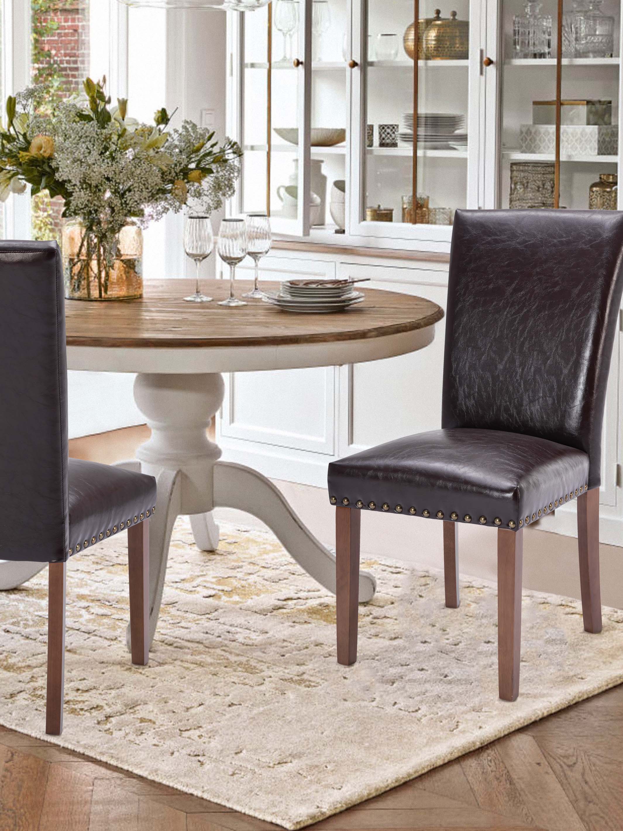 JOYFINITY Classic Parsons Dining Chair with Nailhead Trim