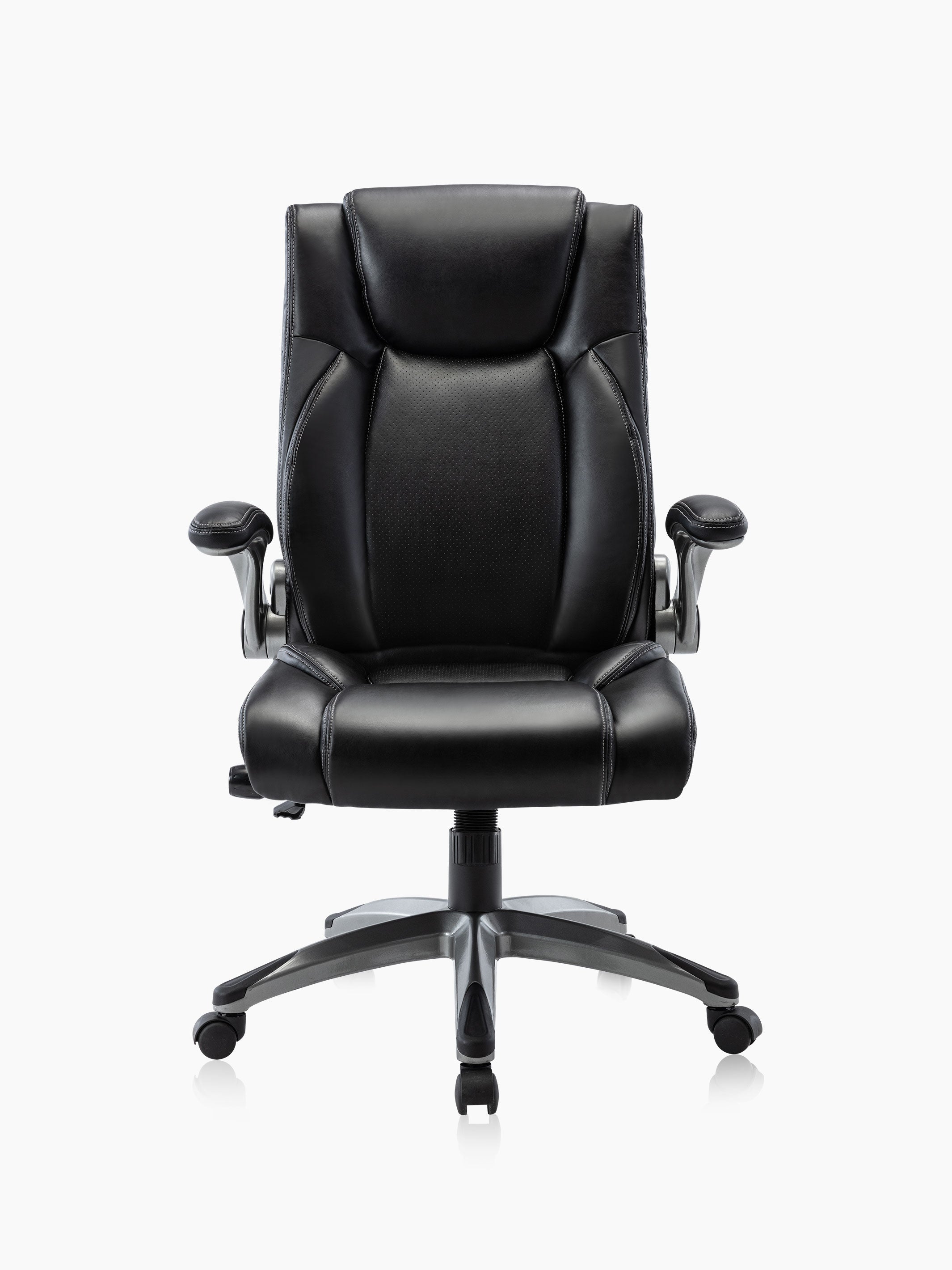 JOYFINITY Faux Leather Office Chair with Ergonomic Adjustment