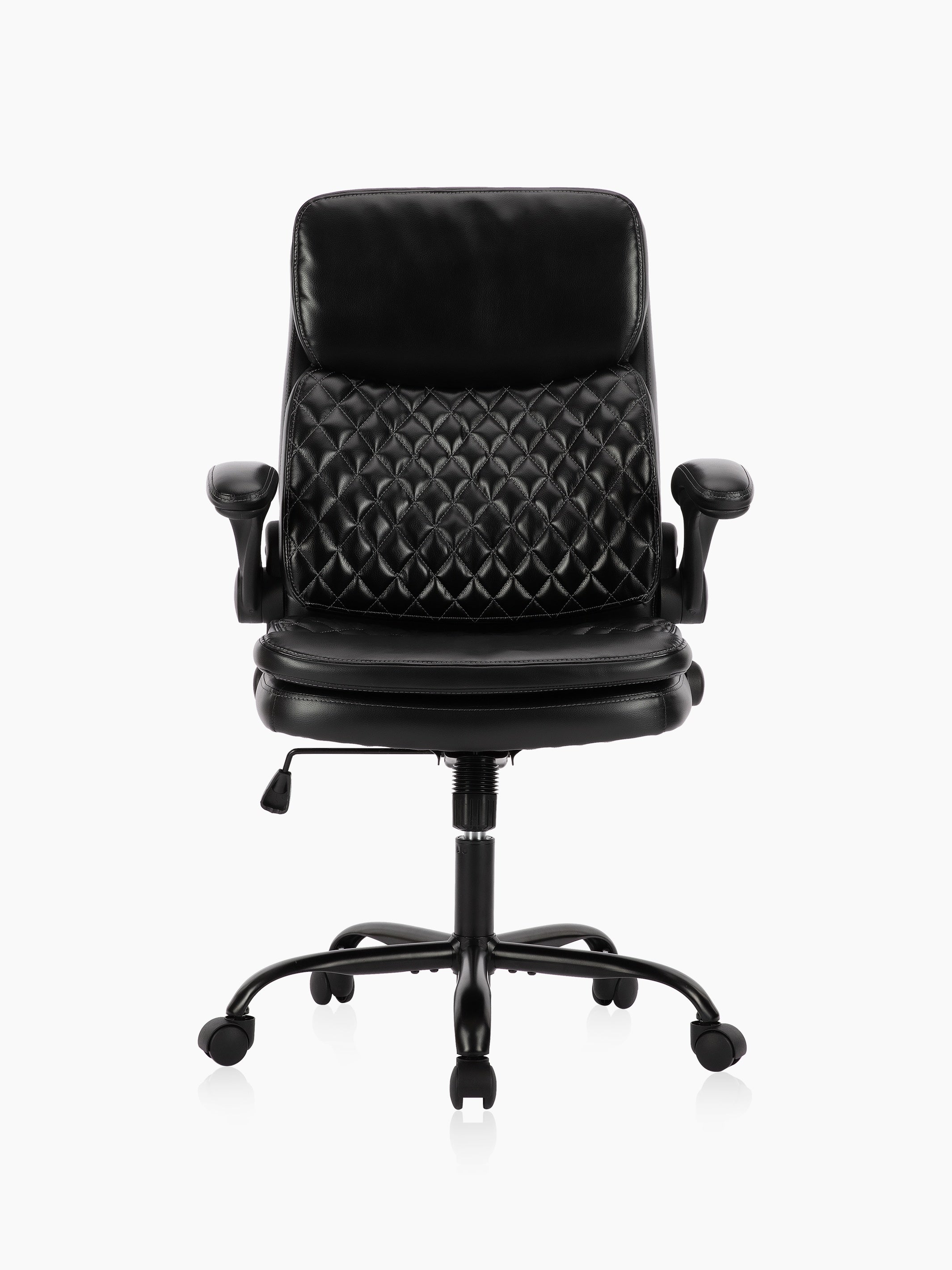 JOYFINITY Faux Leather Task Chair with Flip-up Armrests