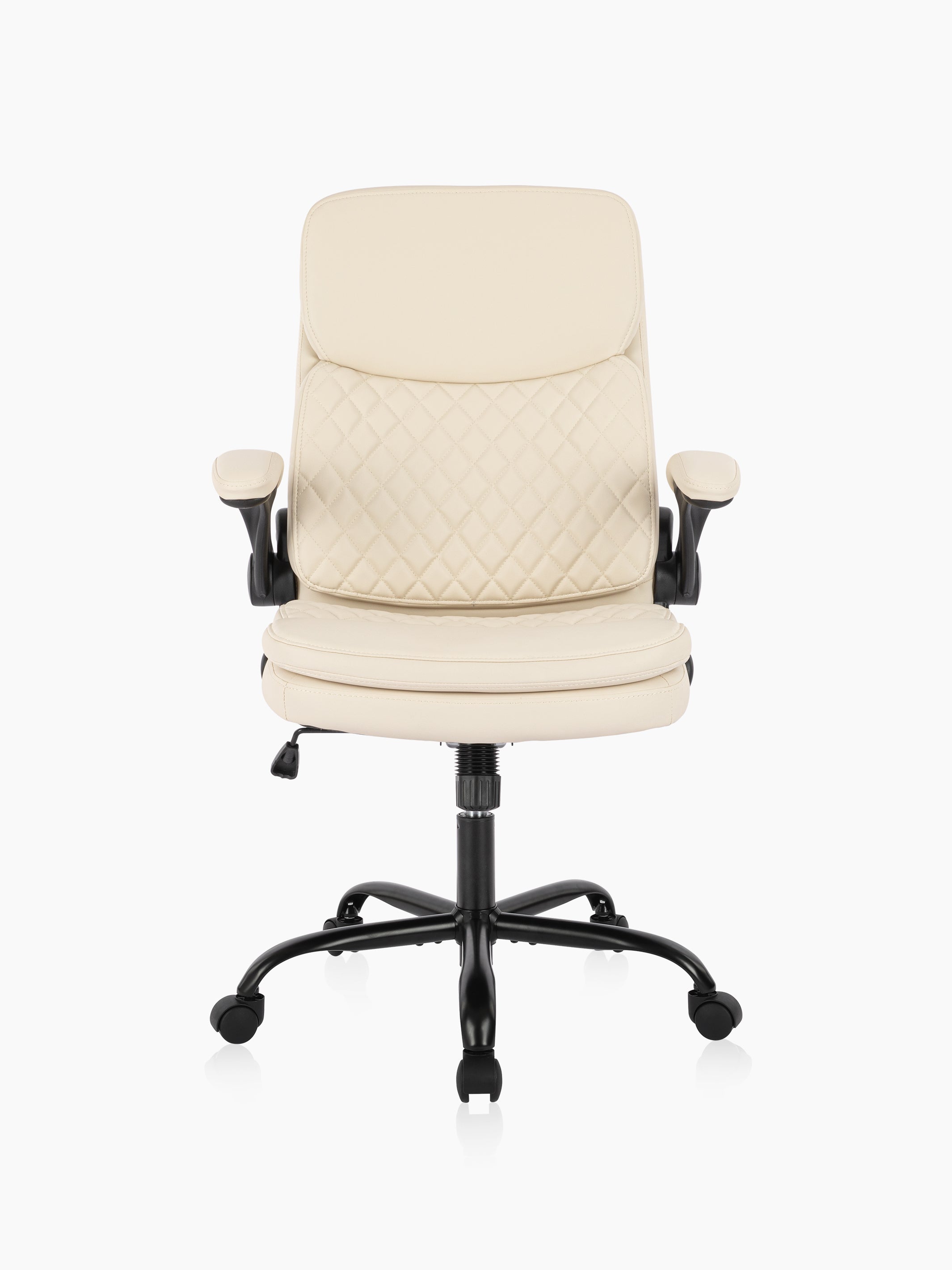 JOYFINITY Faux Leather Task Chair with Flip-up Armrests