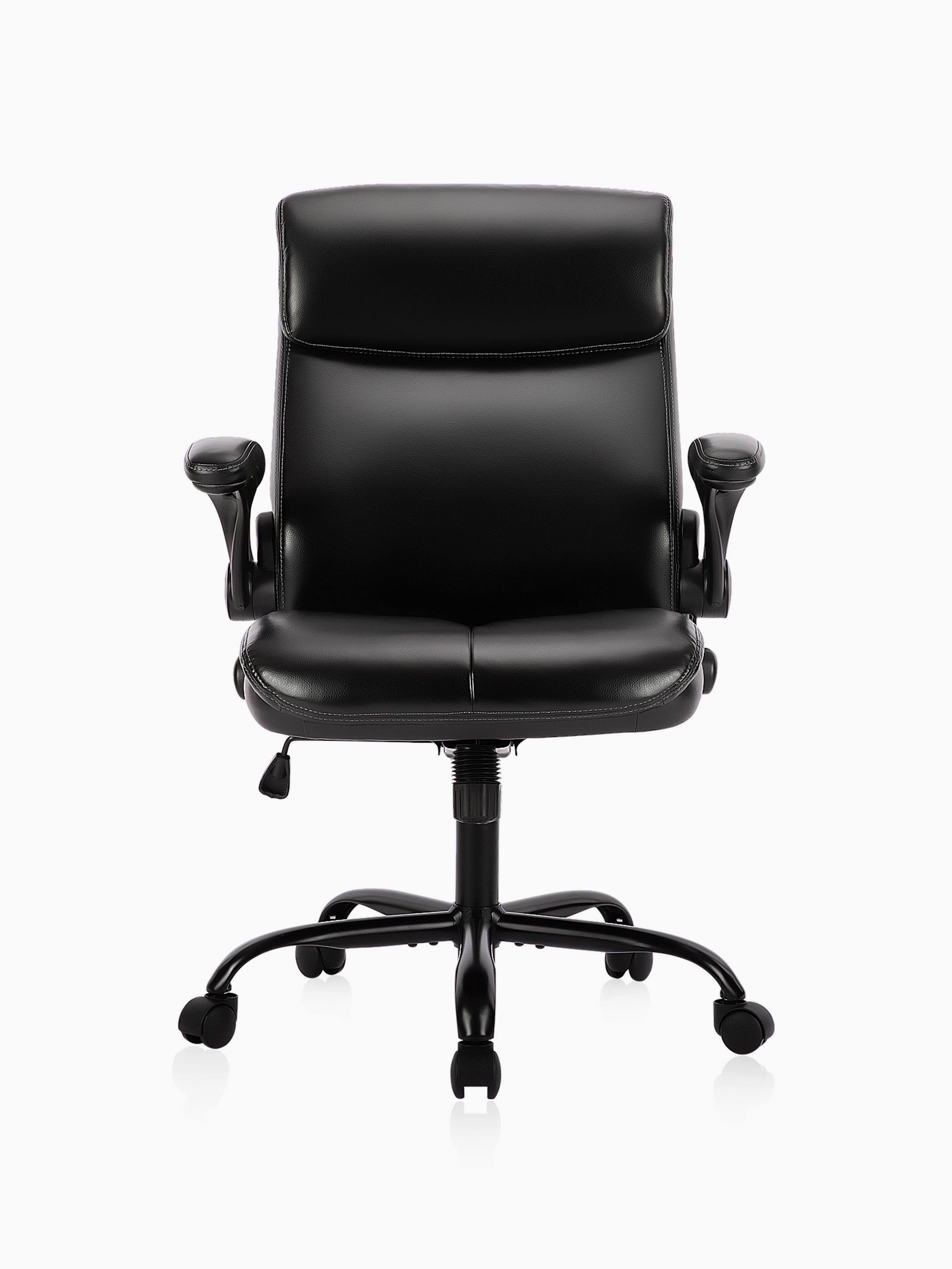 JOYFINITY Faux Leather Desk Chair with Flip-up Armrests