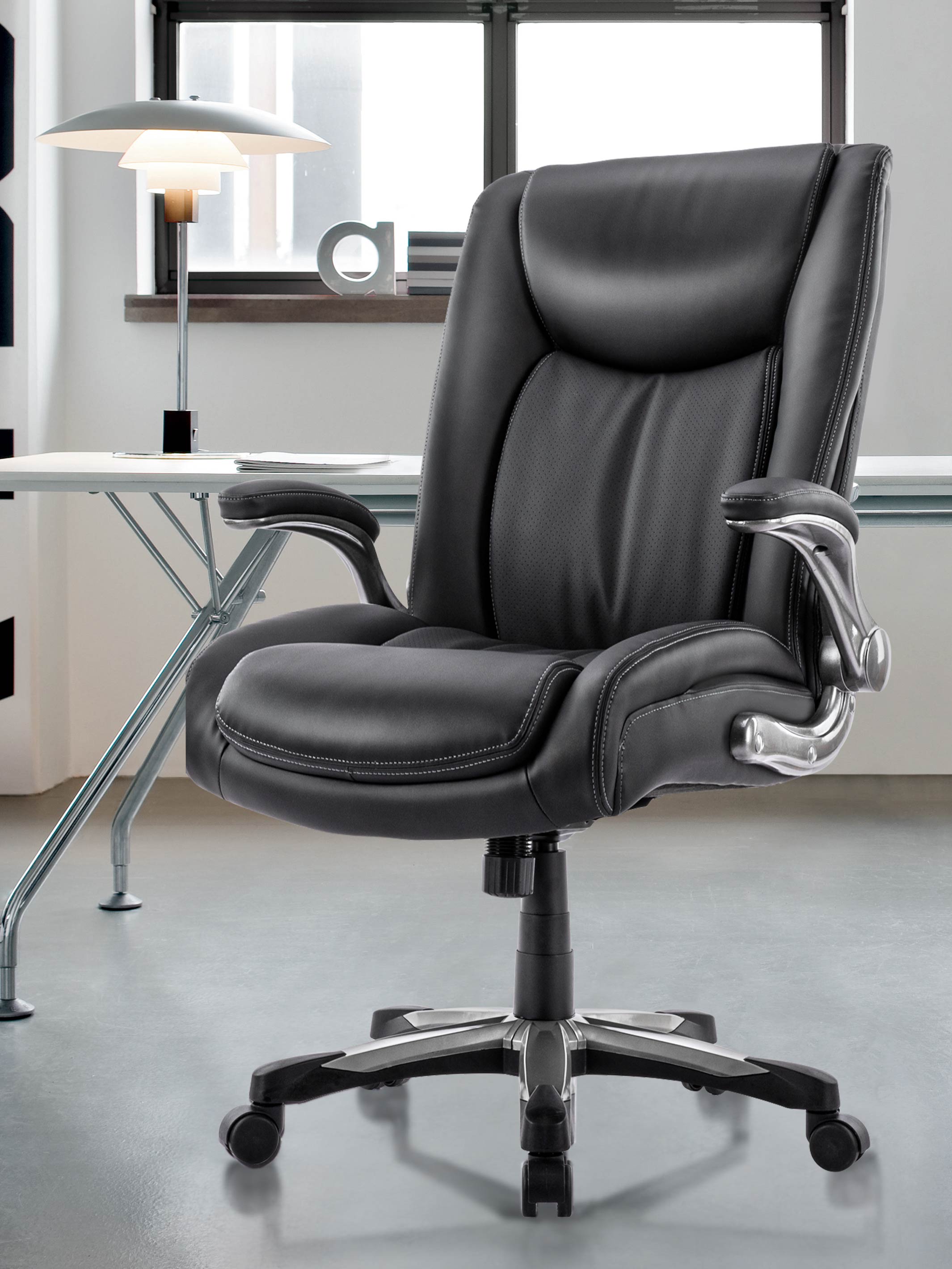 JOYFINITY Big and Tall PU Leather Office Chair