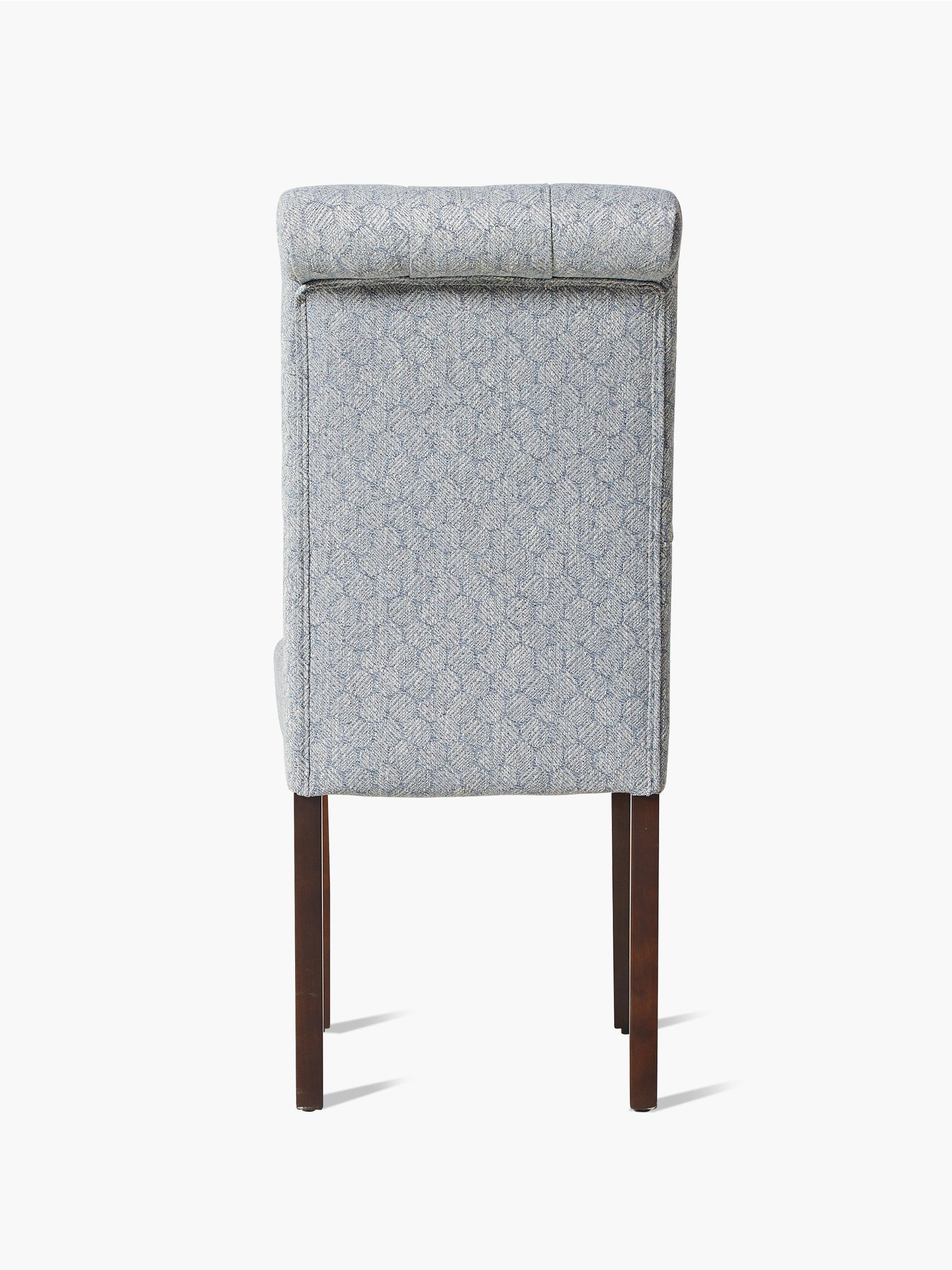 JOYFINITY Rolled Back Tufted Fabric Dining Chair with Wooden Legs