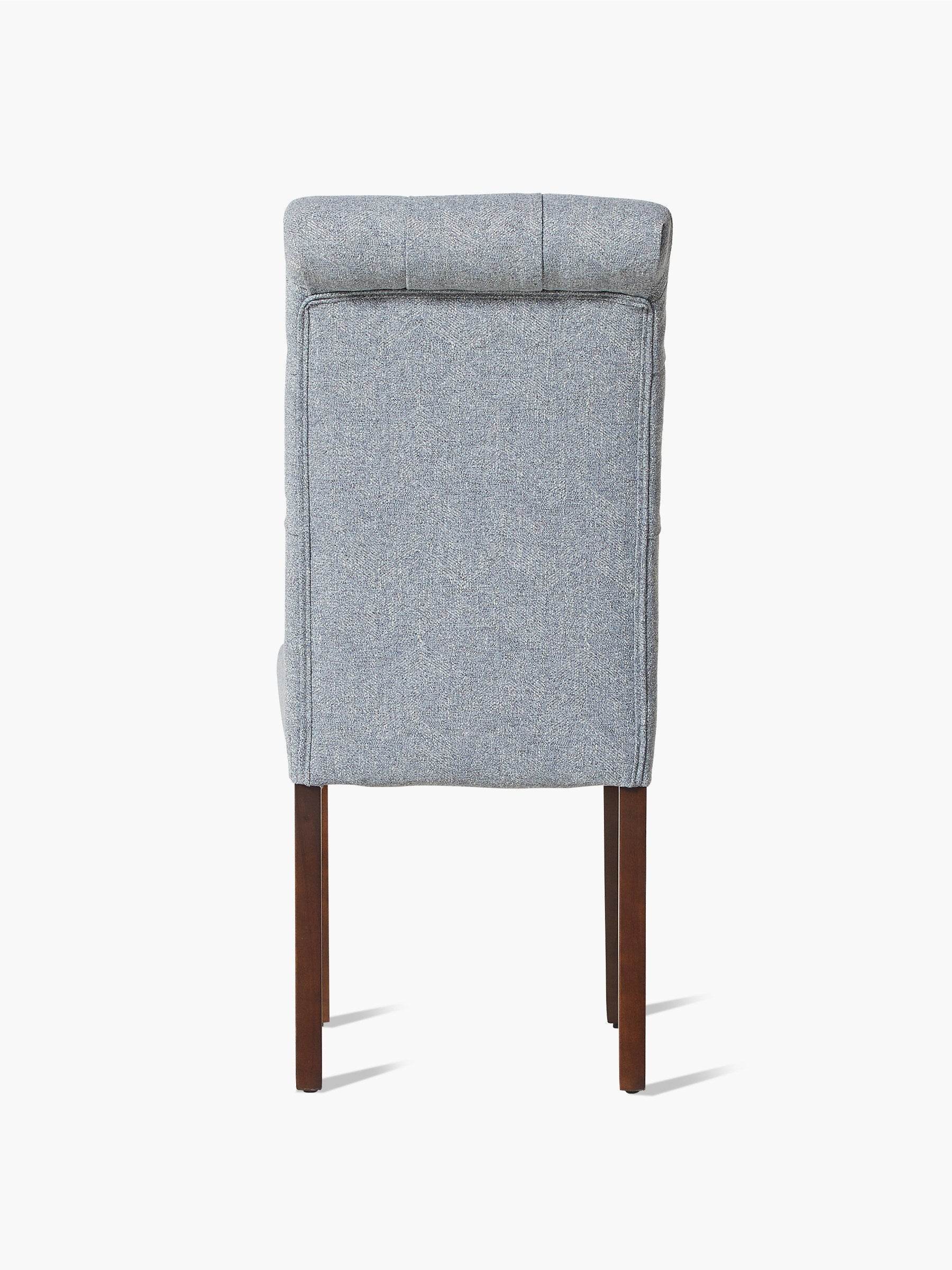 JOYFINITY Rolled Back Tufted Fabric Dining Chair with Wooden Legs