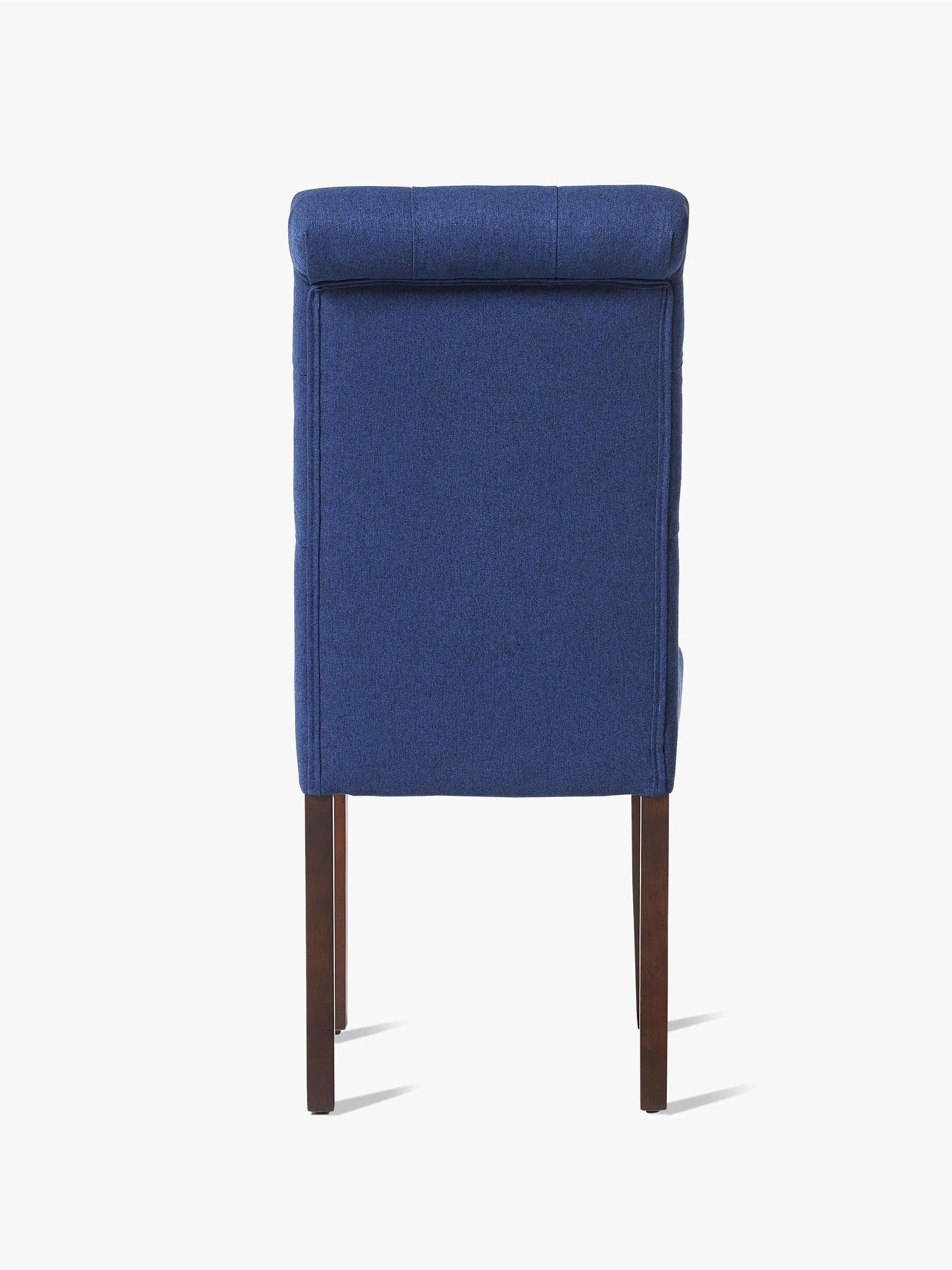 JOYFINITY Rolled Back Tufted Fabric Dining Chair with Wooden Legs