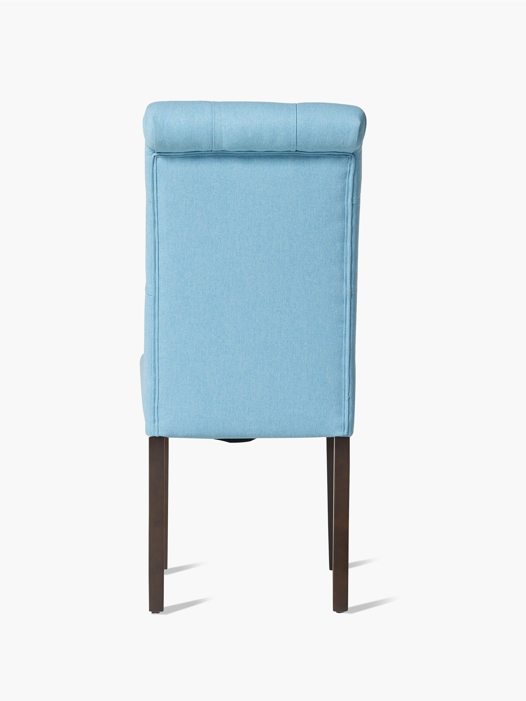 JOYFINITY Rolled Back Tufted Fabric Dining Chair with Wooden Legs