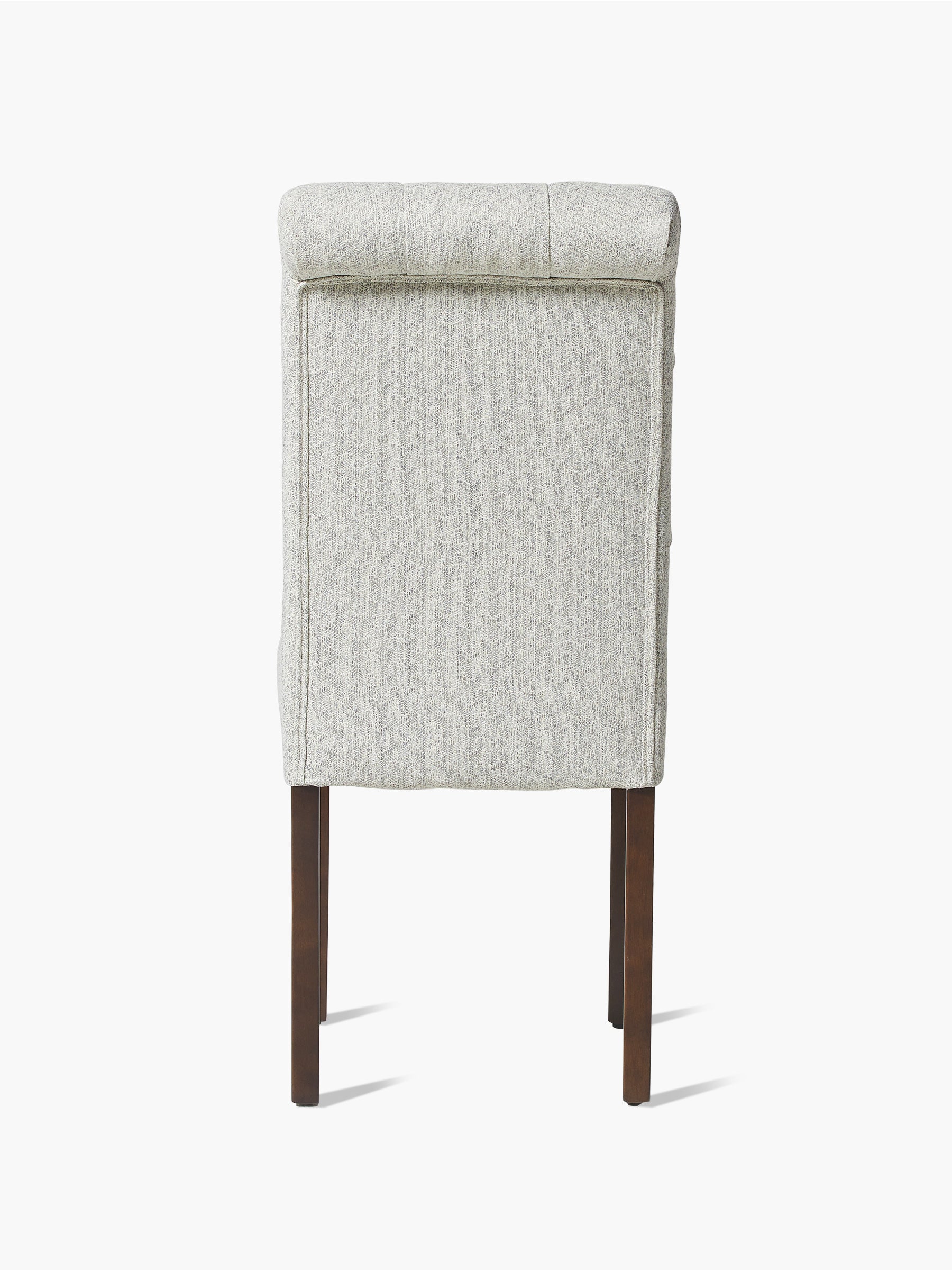 JOYFINITY Rolled Back Tufted Fabric Dining Chair with Wooden Legs