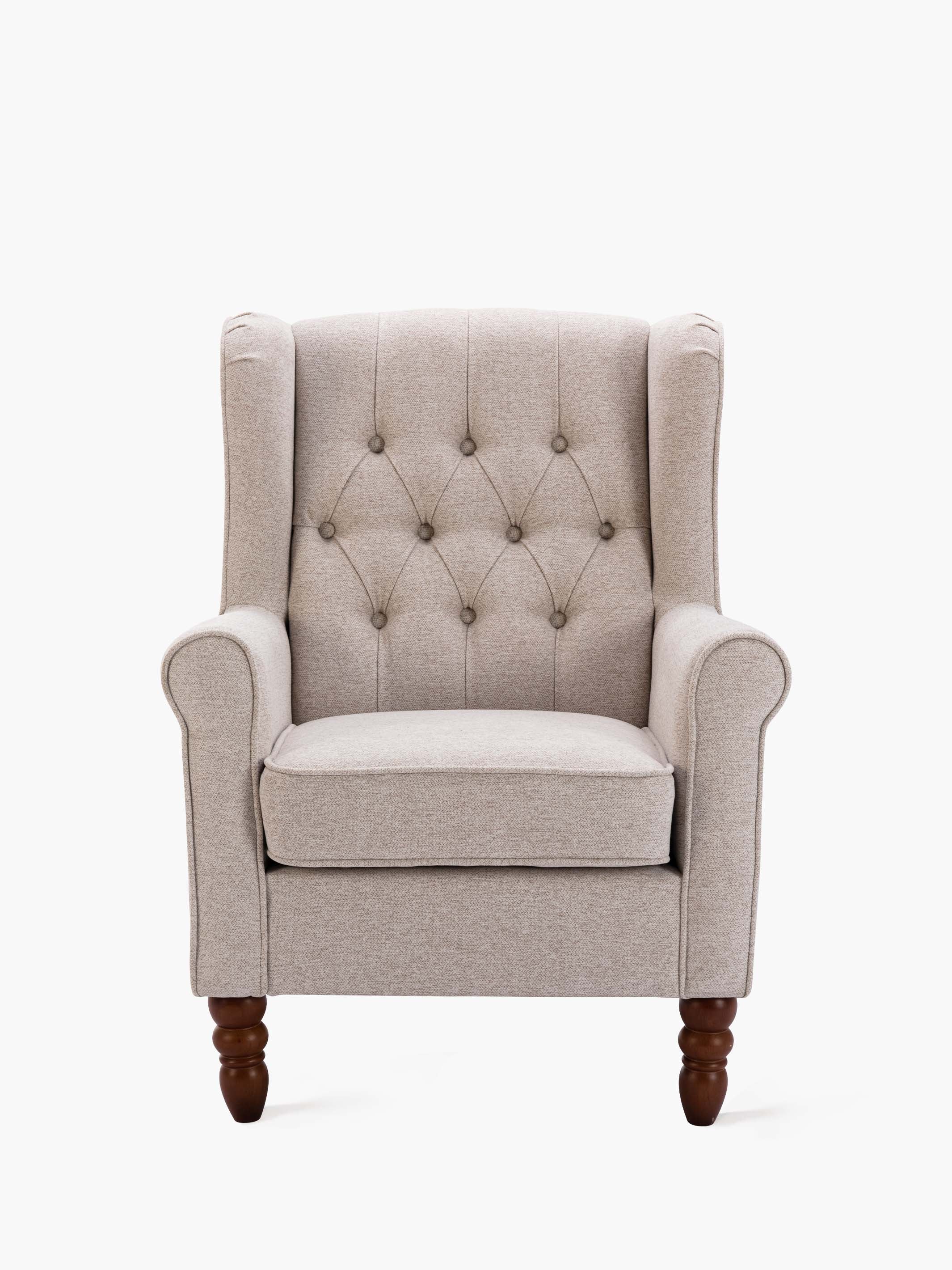 JOYFINITY Upholstered Wingback Accent Chair with Rolled Armrest