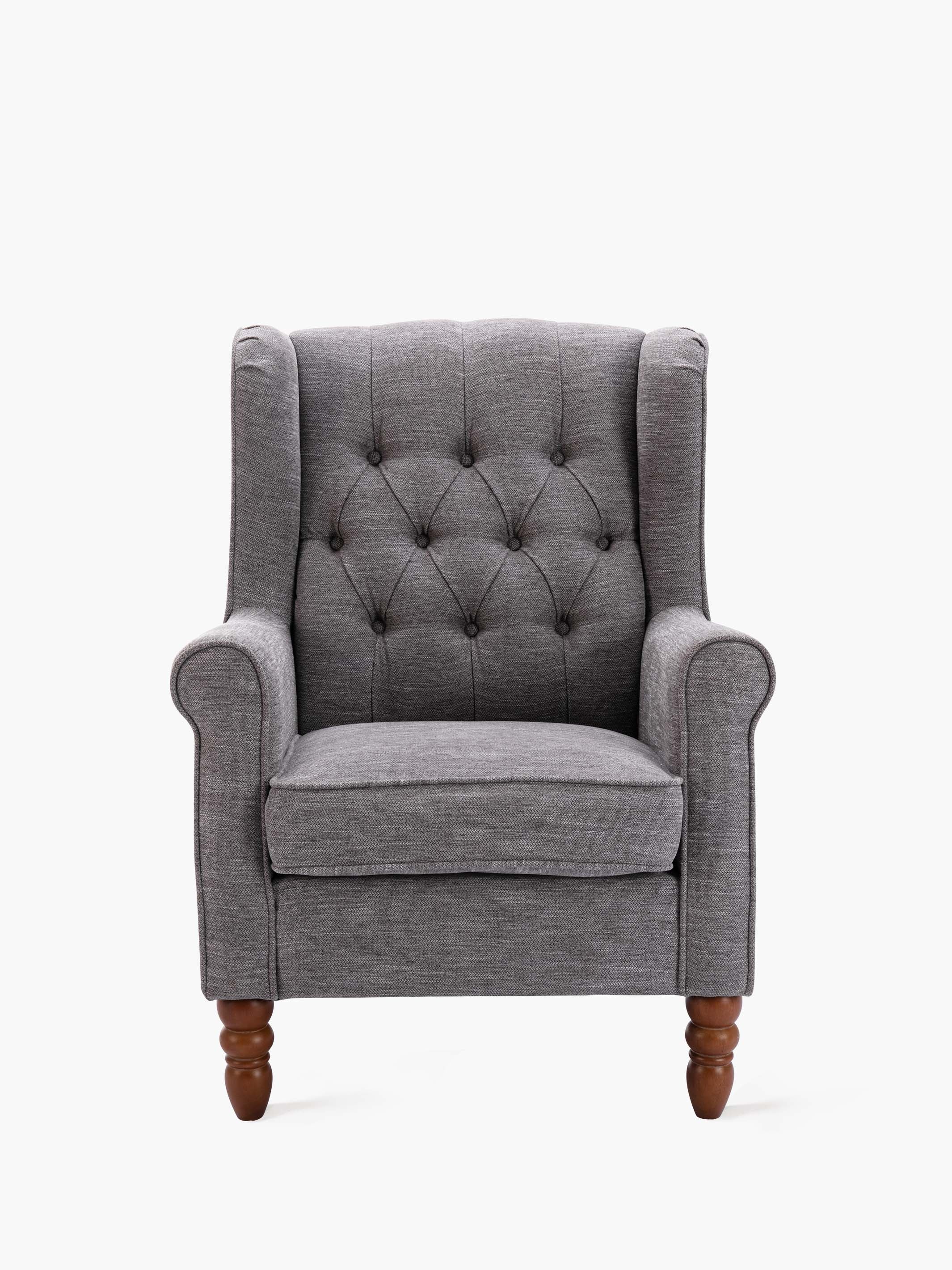 JOYFINITY Upholstered Wingback Accent Chair with Rolled Armrest