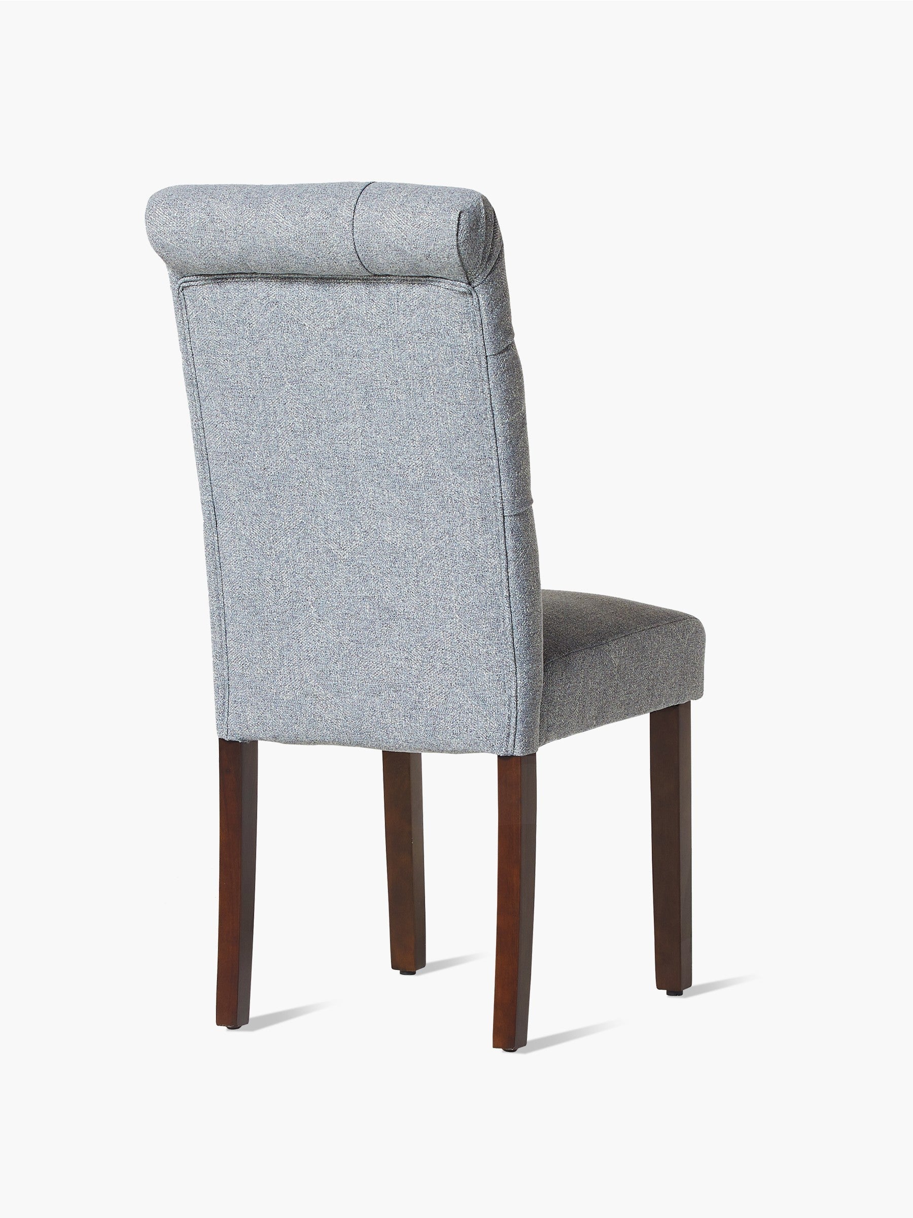 JOYFINITY Rolled Back Tufted Fabric Dining Chair with Wooden Legs