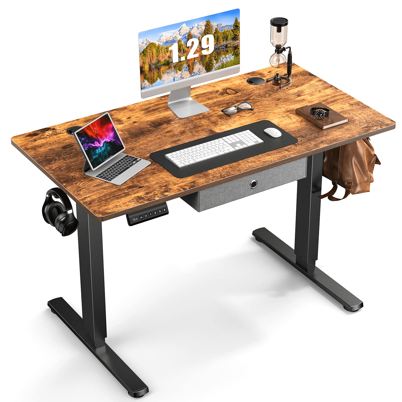 High Rise™ Height Adjustable Compact Electric Full Standing Desk