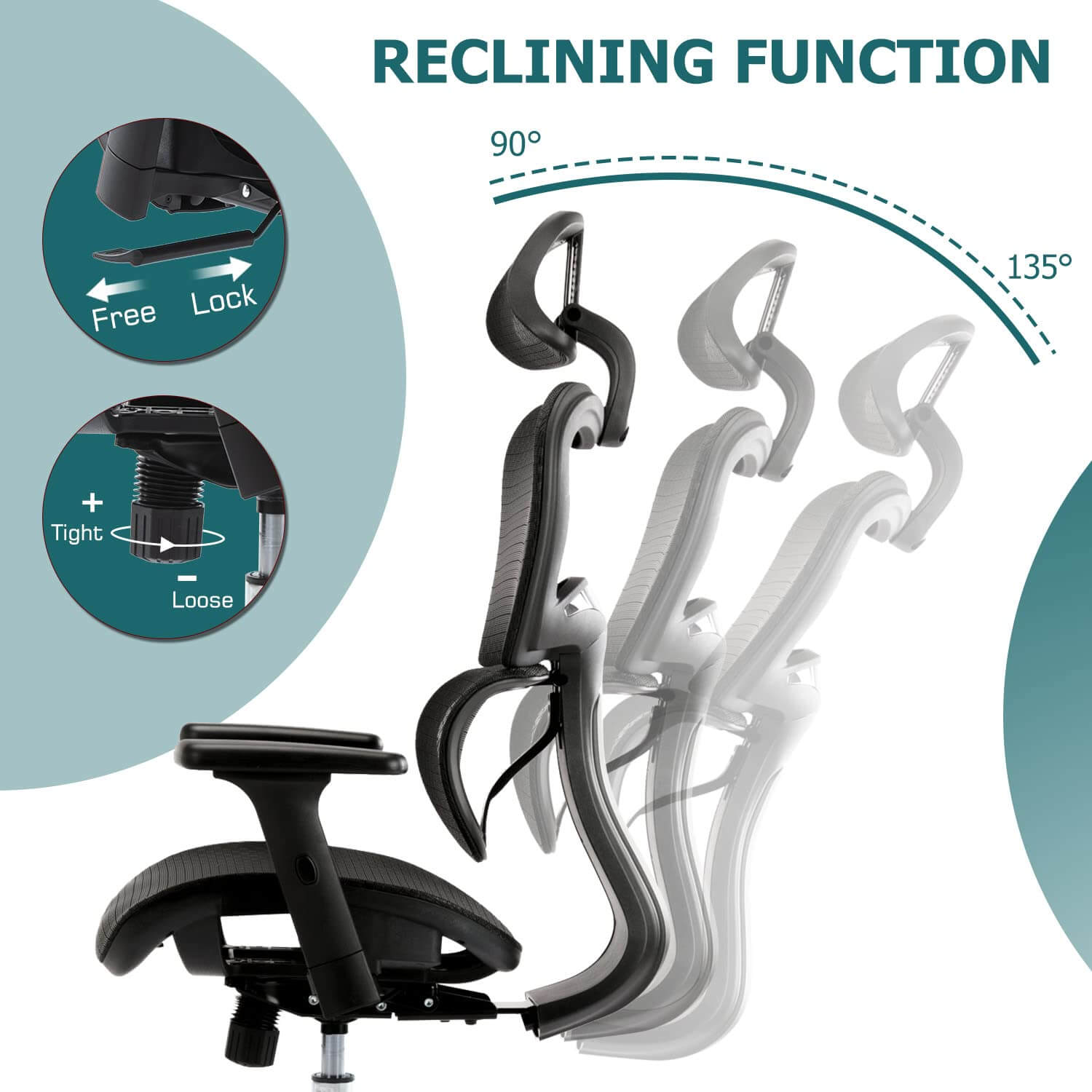 JOYFINITY Large High Back Computer Chair with Dynamic Lumbar Support, Tilt and Lock Office Chair, 3D Adjustable Headrest and Armrests