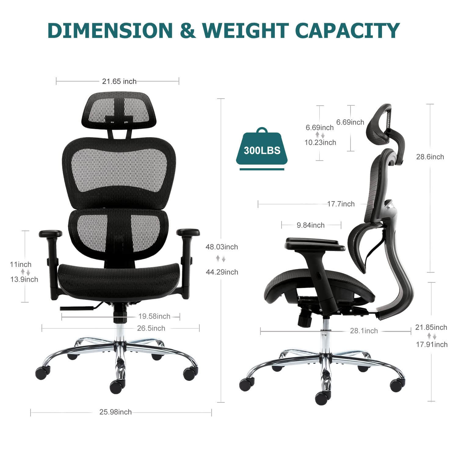 JOYFINITY Large High Back Computer Chair with Dynamic Lumbar Support, Tilt and Lock Office Chair, 3D Adjustable Headrest and Armrests