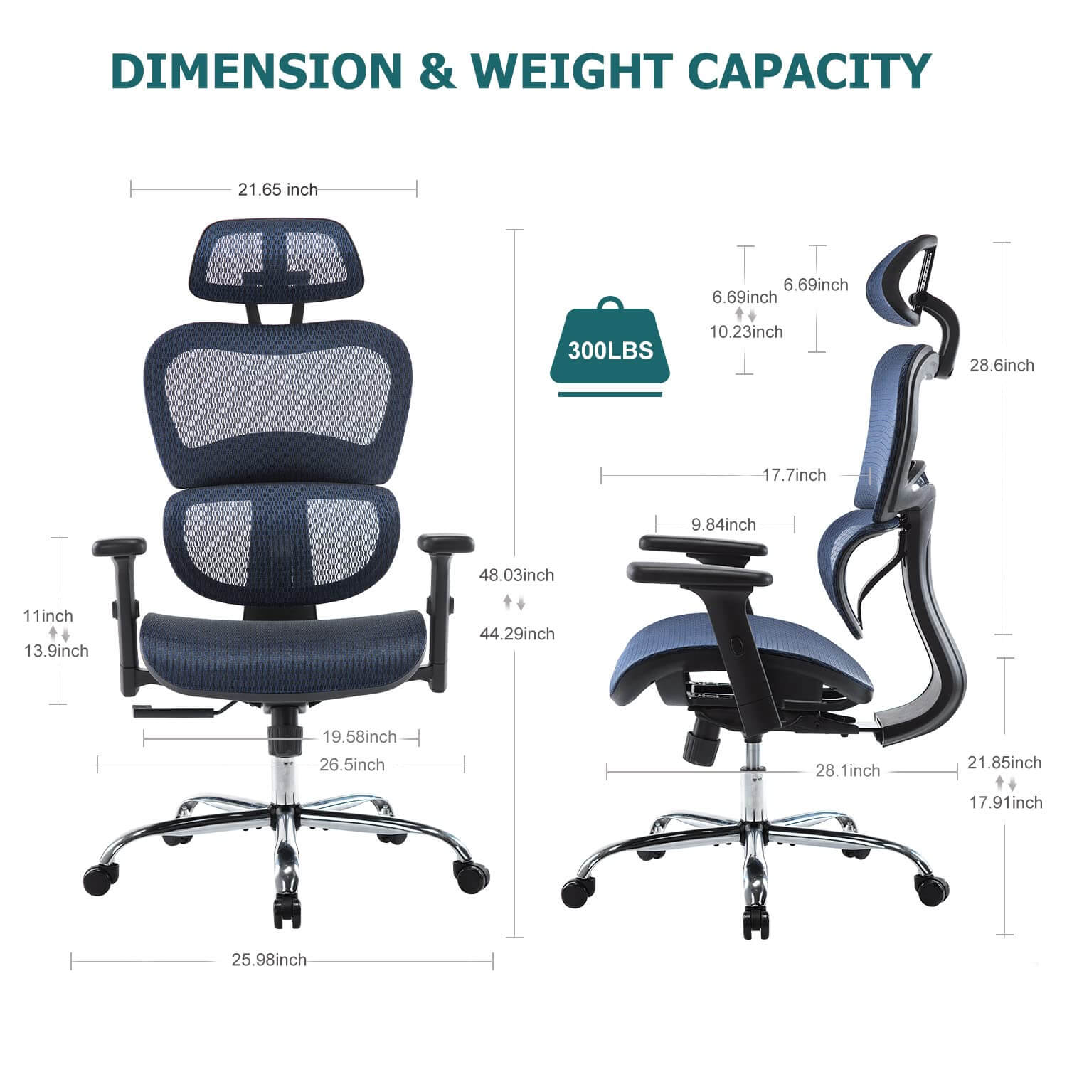 JOYFINITY Large High Back Computer Chair with Dynamic Lumbar Support, Tilt and Lock Office Chair, 3D Adjustable Headrest and Armrests