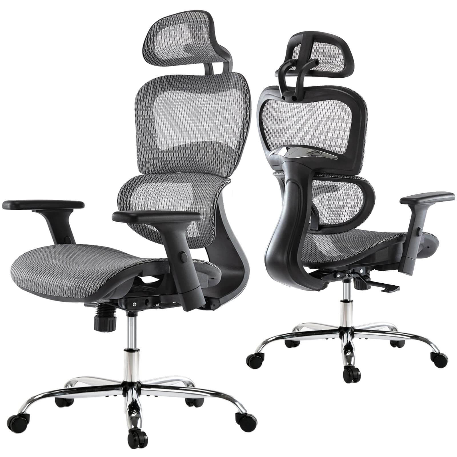 JOYFINITY Large High Back Computer Chair with Dynamic Lumbar Support, Tilt and Lock Office Chair, 3D Adjustable Headrest and Armrests