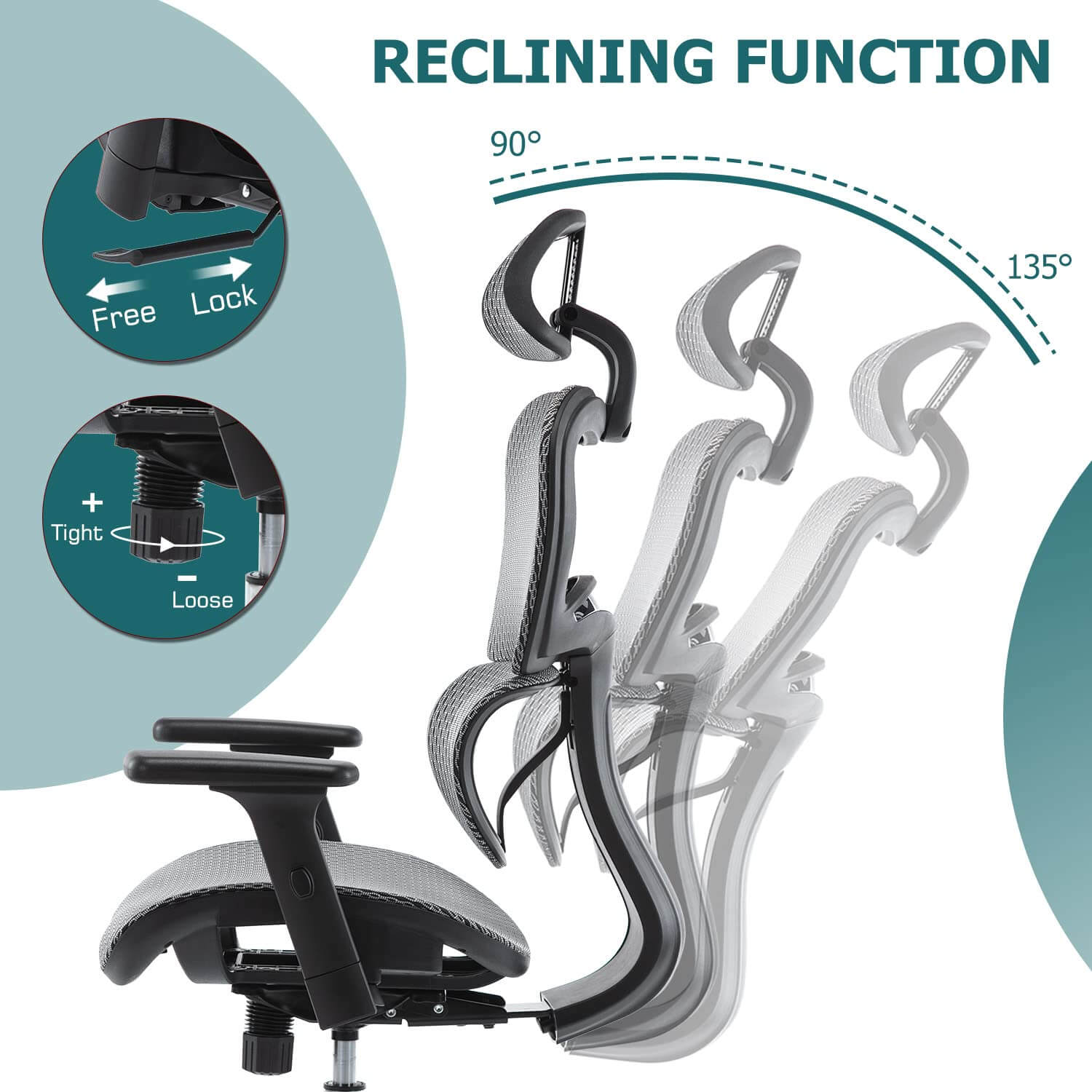 JOYFINITY Large High Back Computer Chair with Dynamic Lumbar Support, Tilt and Lock Office Chair, 3D Adjustable Headrest and Armrests