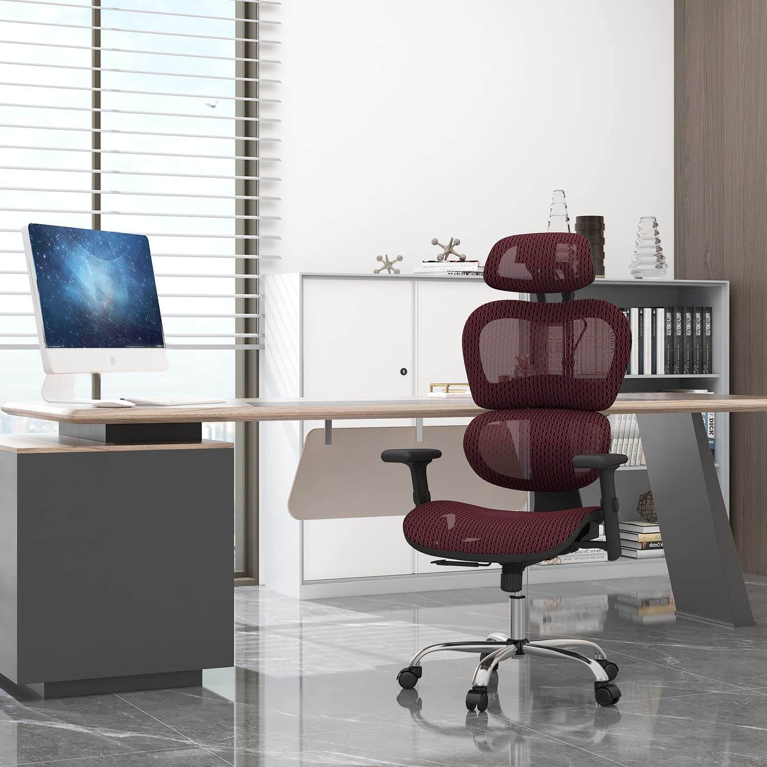 JOYFINITY Large High Back Computer Chair with Dynamic Lumbar Support, Tilt and Lock Office Chair, 3D Adjustable Headrest and Armrests