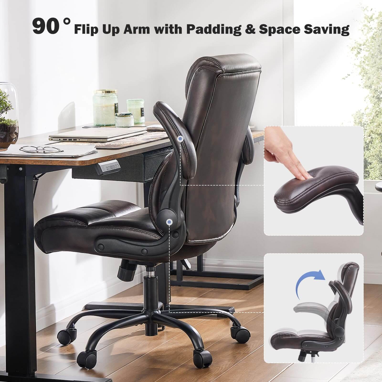 Space saving ergonomic online office chair