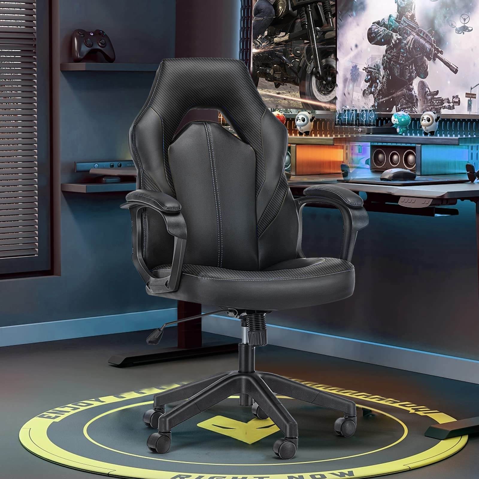 JOYFINITY PU Leather Ergonomic Office Chair Swivel Computer Gaming Chair with Lumbar Support